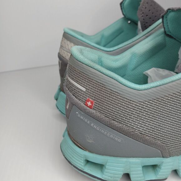 On Cloud X Flexible Lace Up Mesh Running Sneakers Shoes Teal Women's Size US 10 - Picture 6 of 12